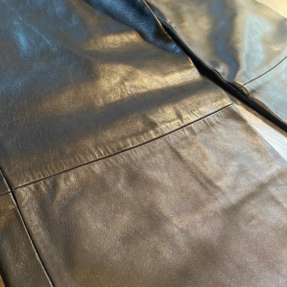 Jil Sander Italian Leather Wide Leg Pants - Picture 8 of 8